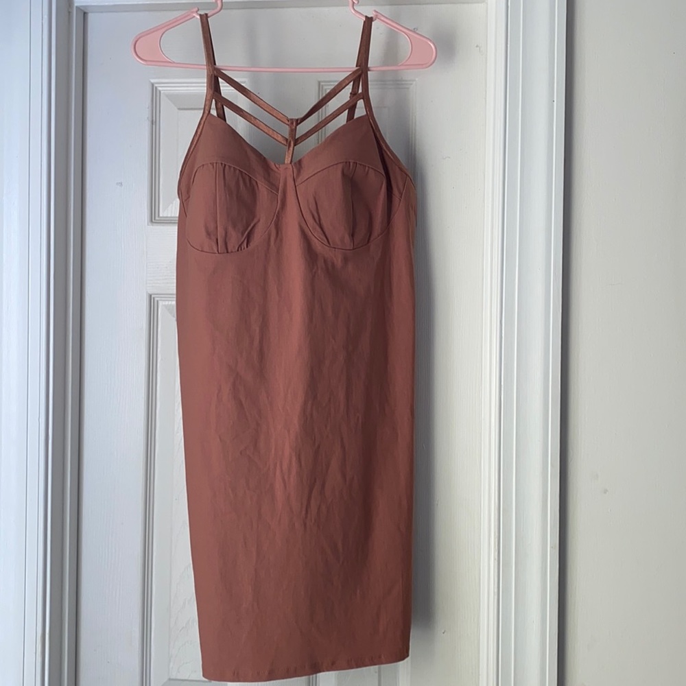 Brand new dress , size 1x, rusty pink color